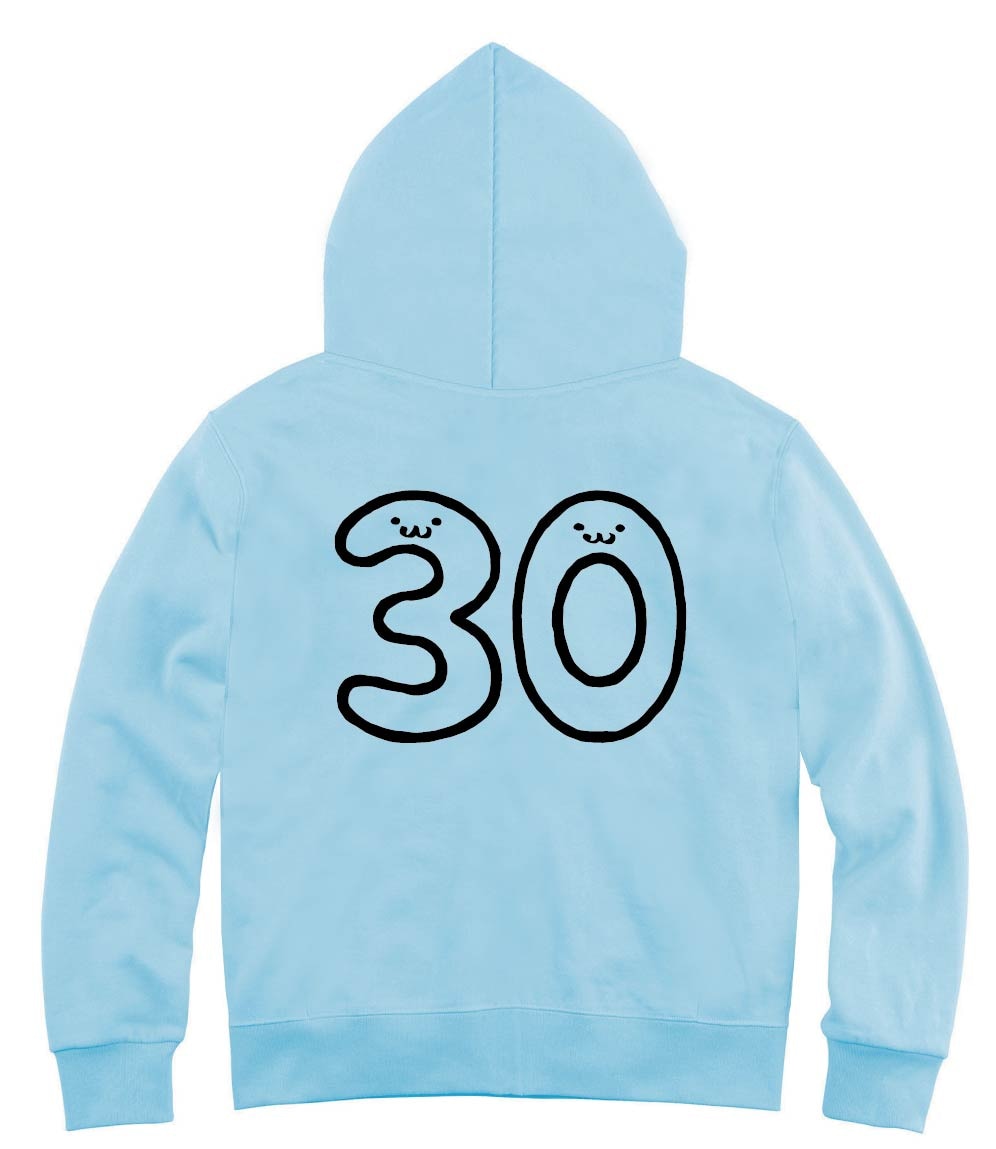 30 さんじゅう 三十 thirty 数字 ナンバー 記号 文字 筆絵 イラスト  