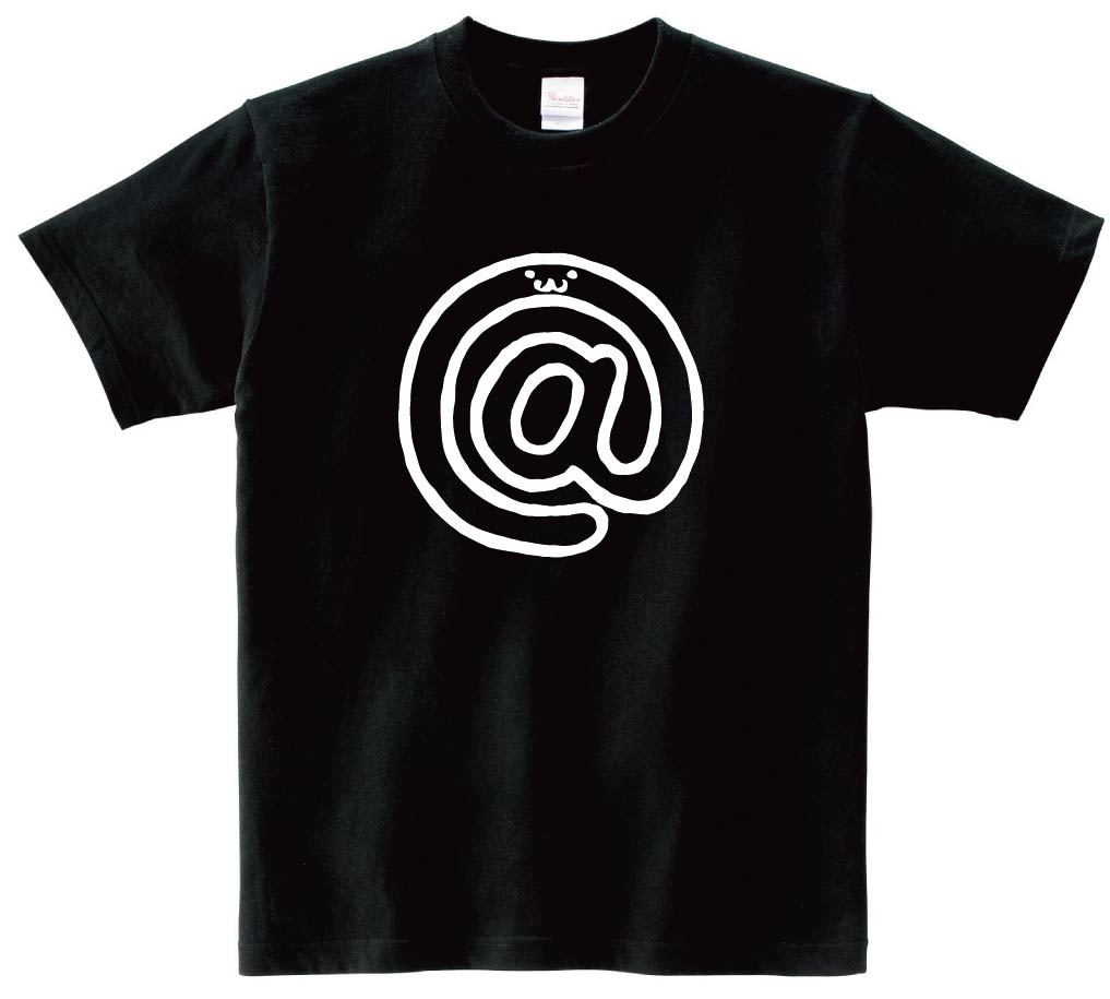 @　単価記号　アットマーク　記号　文字　筆絵　イラスト　半袖Tシャツ