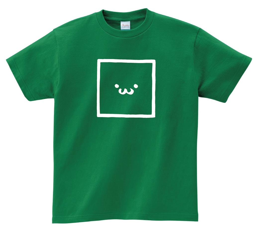 □　しかく　四角　印　スクエア　記号　図形　筆絵　イラスト　半袖Tシャツ