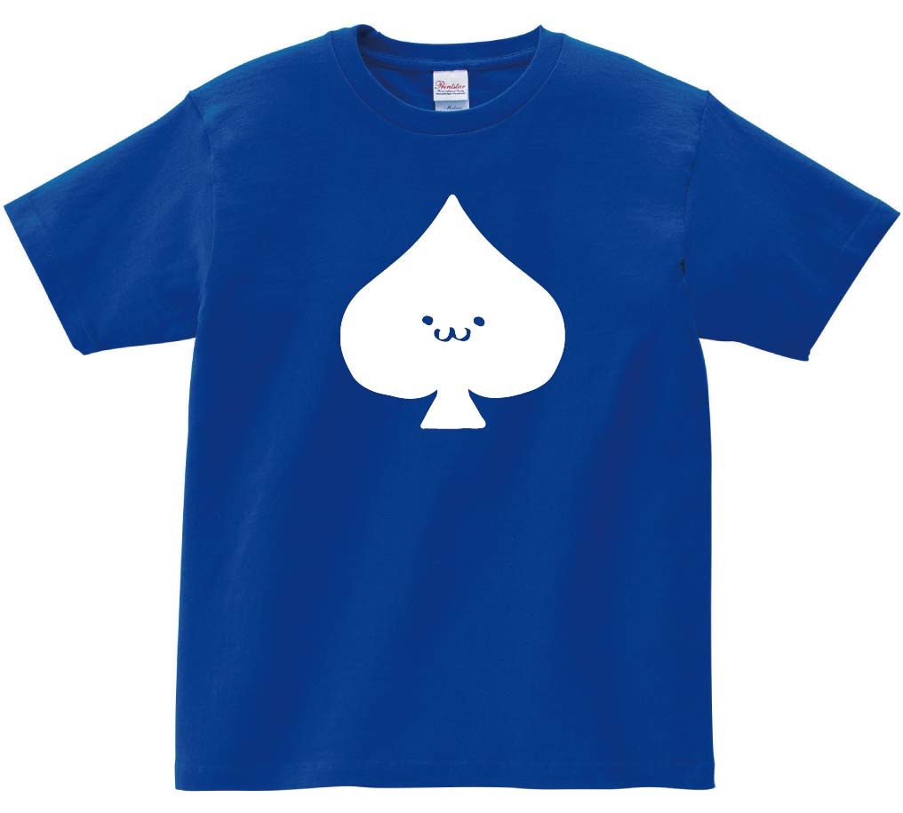 スペード　トランプ　記号　図形　筆絵　イラスト　半袖Tシャツ