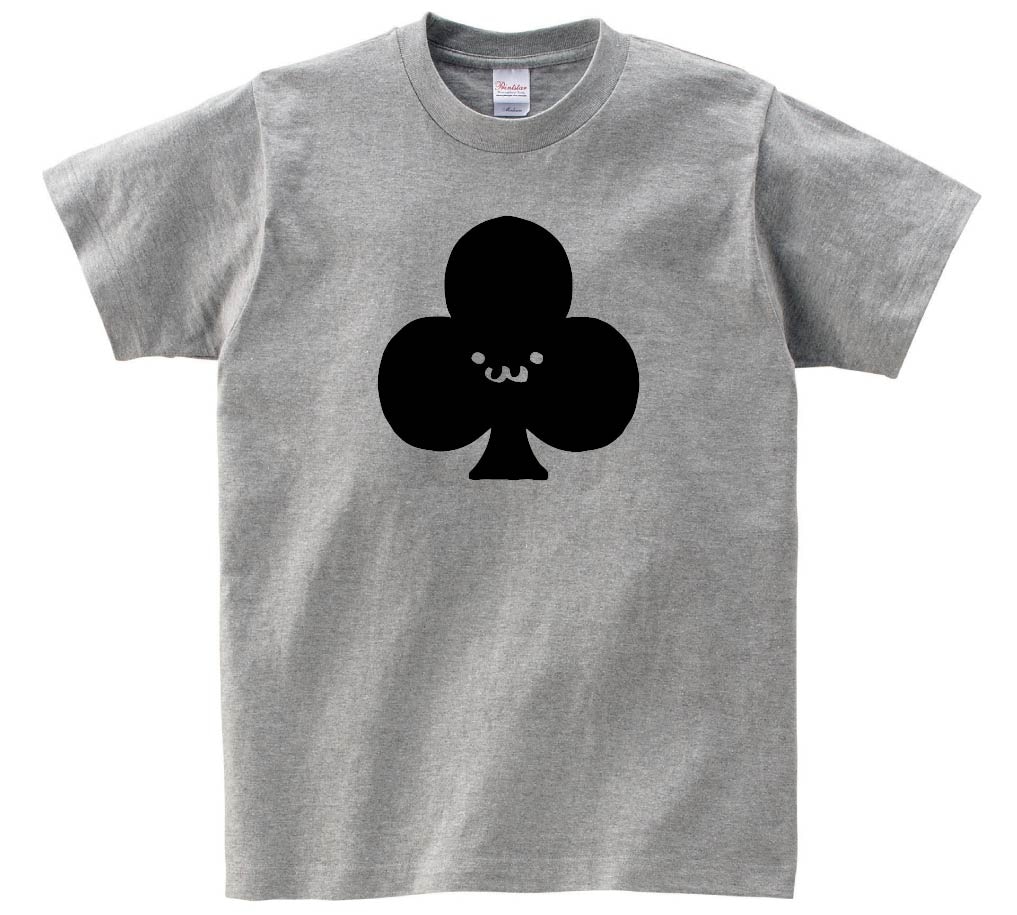クラブ　トランプ　記号　図形　筆絵　イラスト　半袖Tシャツ