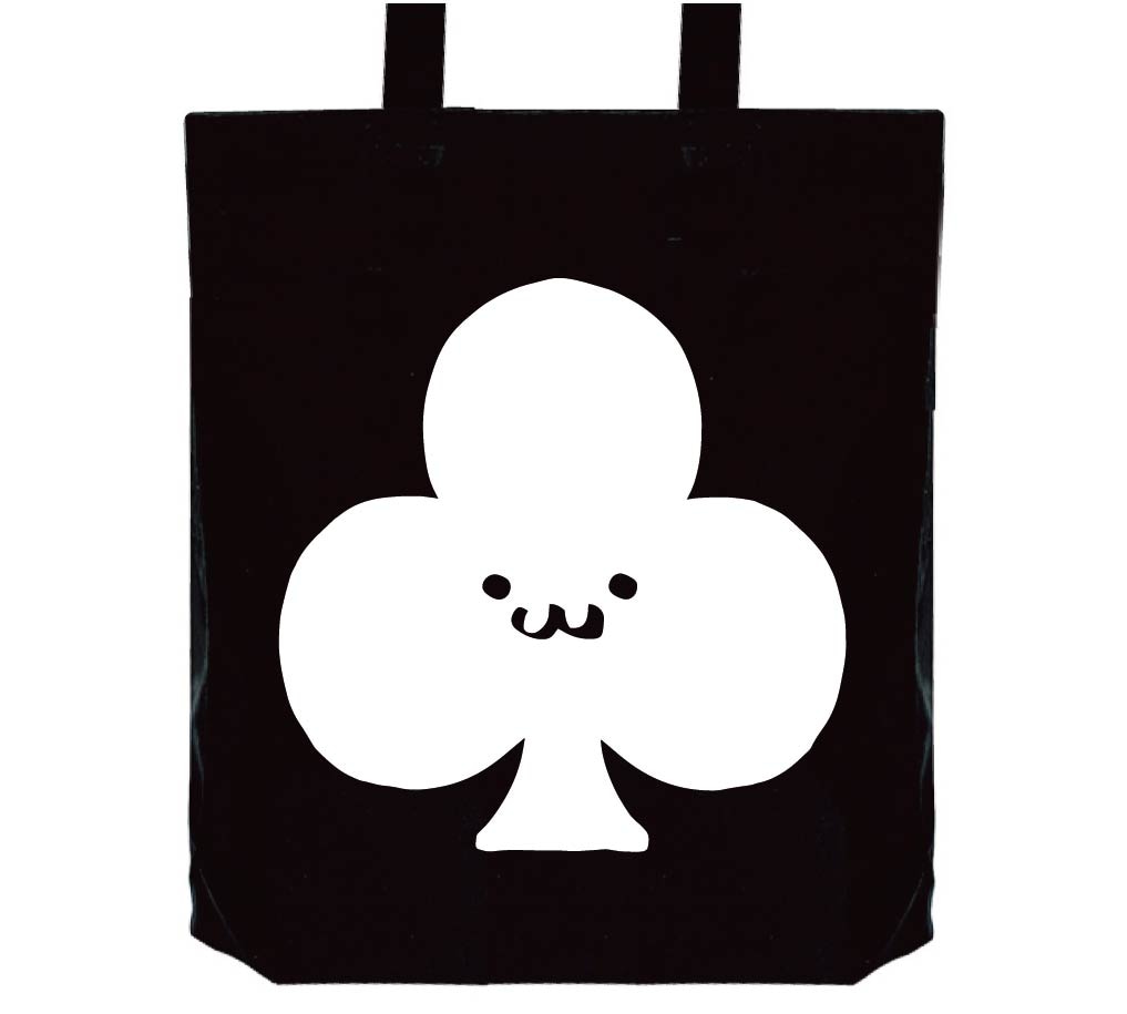 クラブ トランプ 記号 図形 筆絵 イラスト トートバッグ | 記号 | サモエスキー