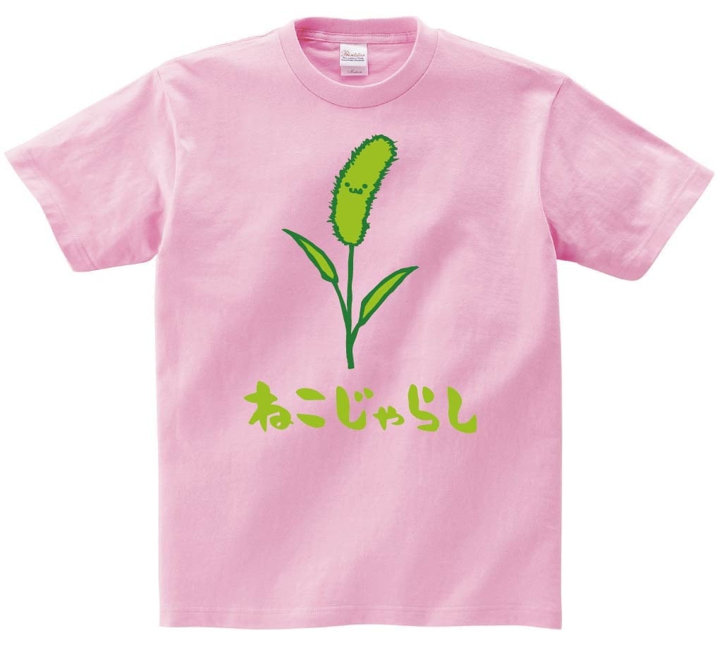 ねこじゃらし　猫じゃらし　エノコログサ　お花　草花　筆絵　イラスト　カラー　半袖Tシャツ