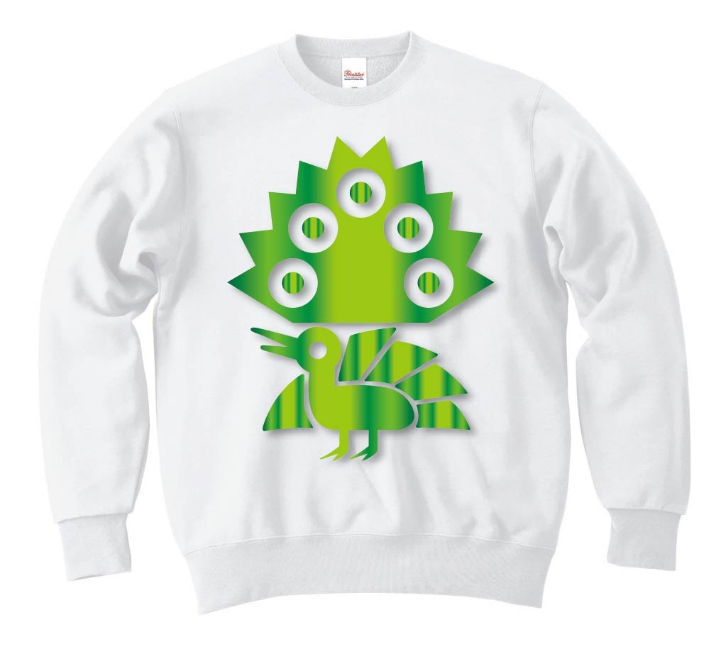 イーソウ 一索　麻雀　グリーン メタリック　トレーナー