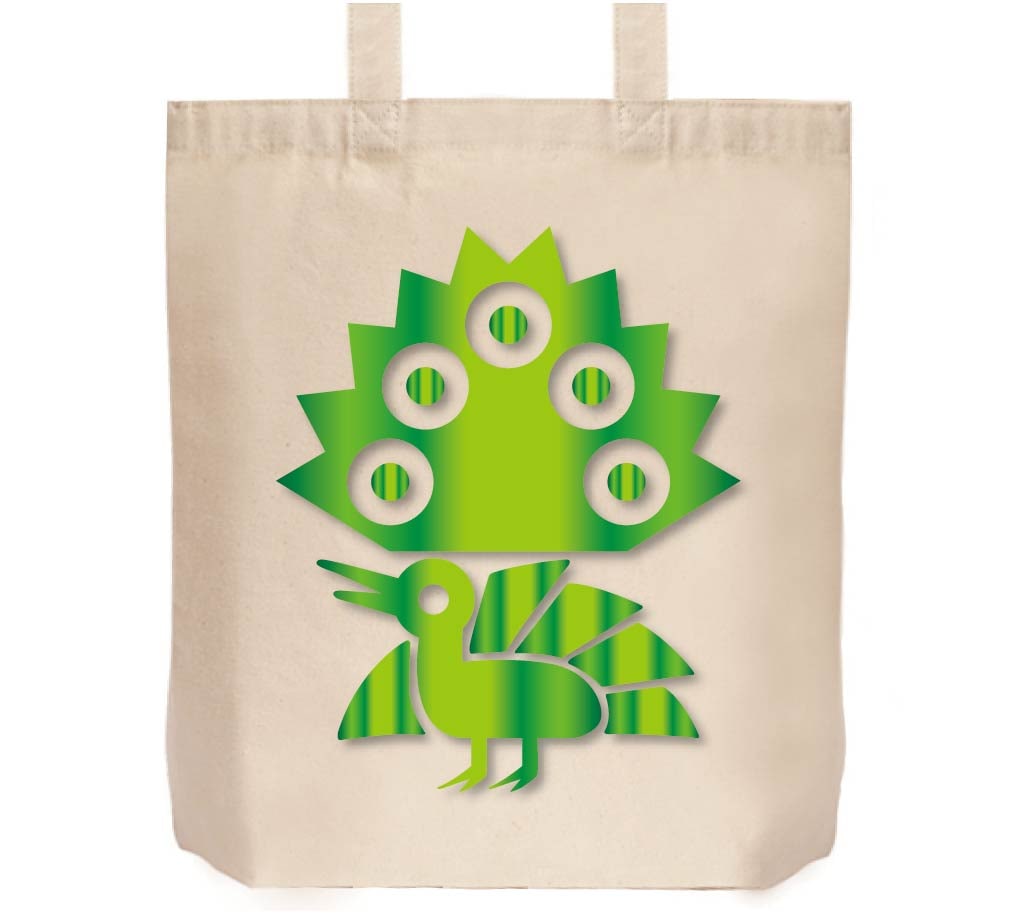 イーソウ 一索　麻雀　グリーン メタリック　トートバッグ