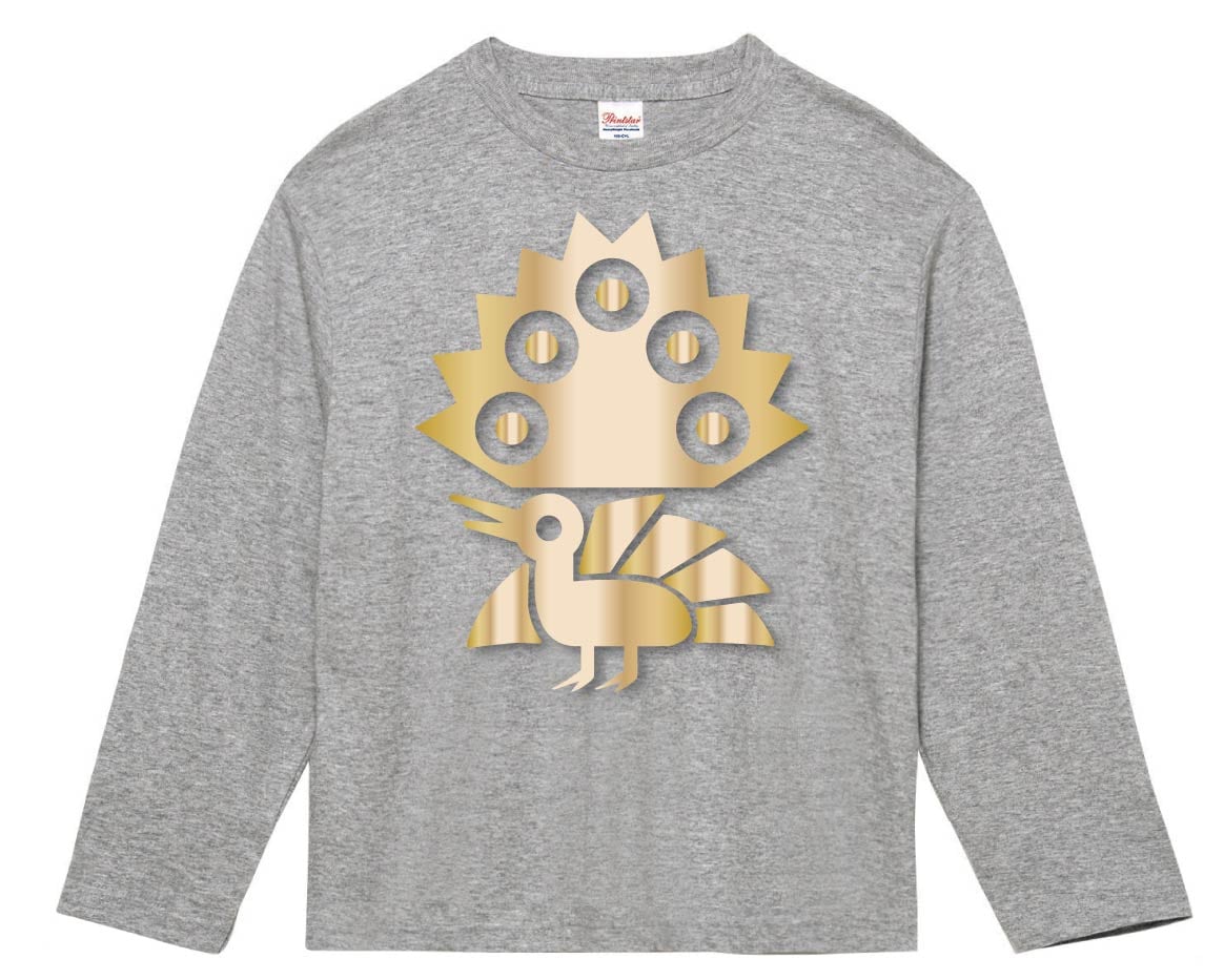 イーソウ 一索　麻雀　ゴールド メタリック　長袖Tシャツ