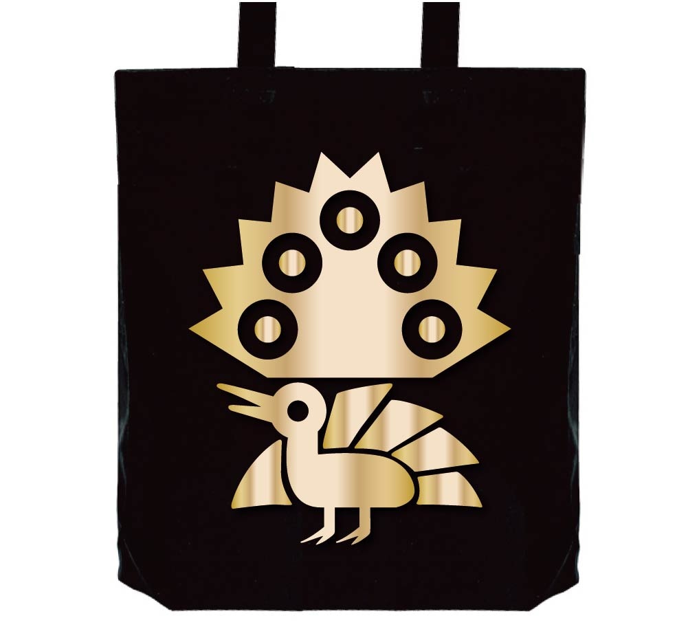 イーソウ 一索　麻雀　ゴールド メタリック　トートバッグ