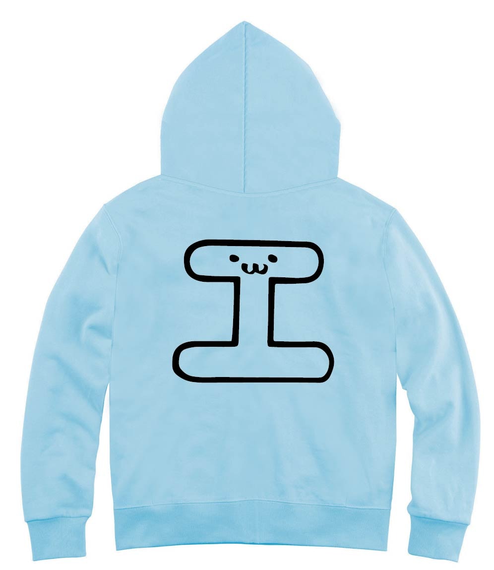 エ　カタカナ　片仮名　一文字　五十音　筆絵　イラスト　ジップパーカー