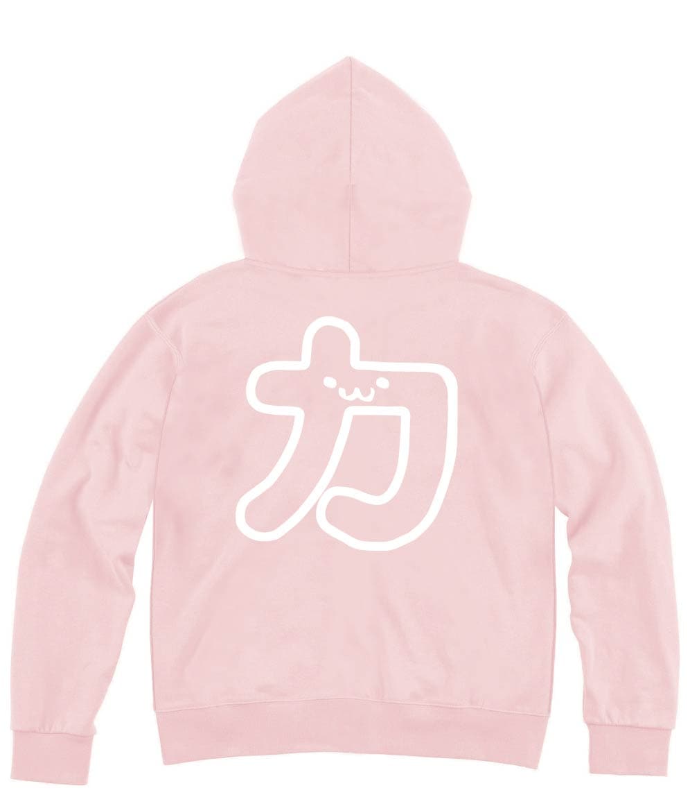 カ　カタカナ　片仮名　一文字　五十音　筆絵　イラスト　ジップパーカー