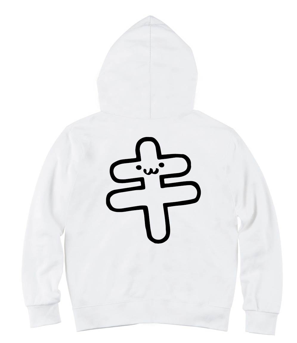 キ　カタカナ　片仮名　一文字　五十音　筆絵　イラスト　ジップパーカー