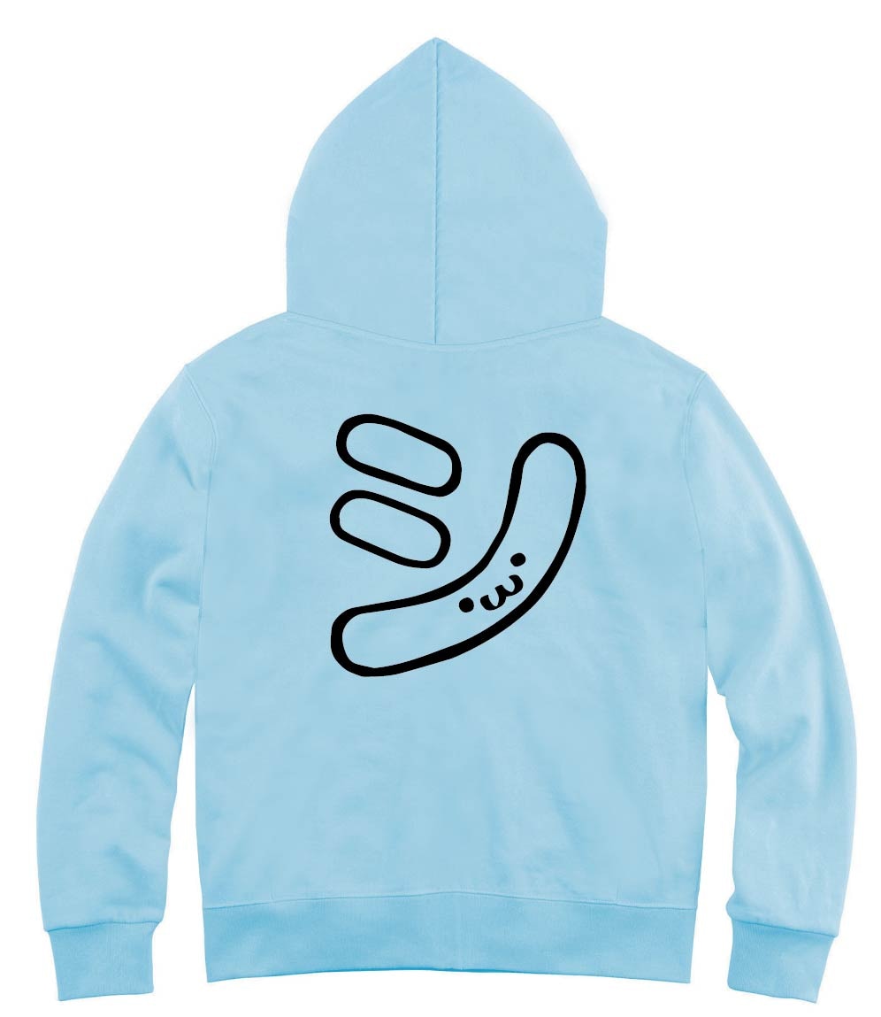 シ　カタカナ　片仮名　一文字　五十音　筆絵　イラスト　ジップパーカー