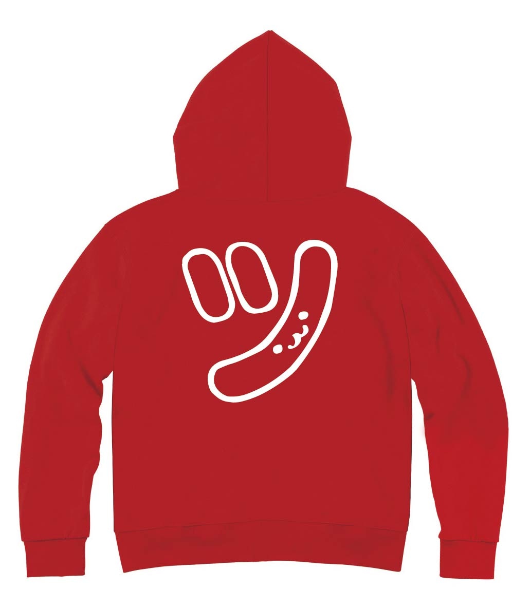 ツ　カタカナ　片仮名　一文字　五十音　筆絵　イラスト　ジップパーカー