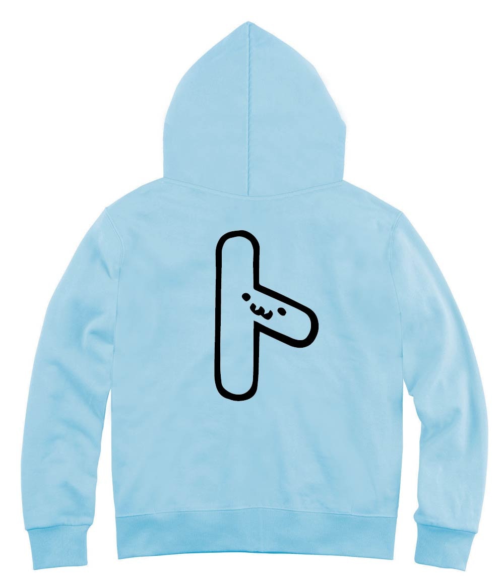 ト　カタカナ　片仮名　一文字　五十音　筆絵　イラスト　ジップパーカー