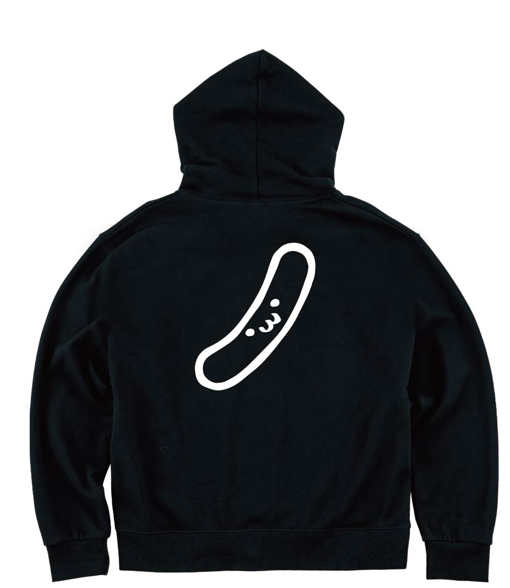 ノ　カタカナ　片仮名　一文字　五十音　筆絵　イラスト　ジップパーカー