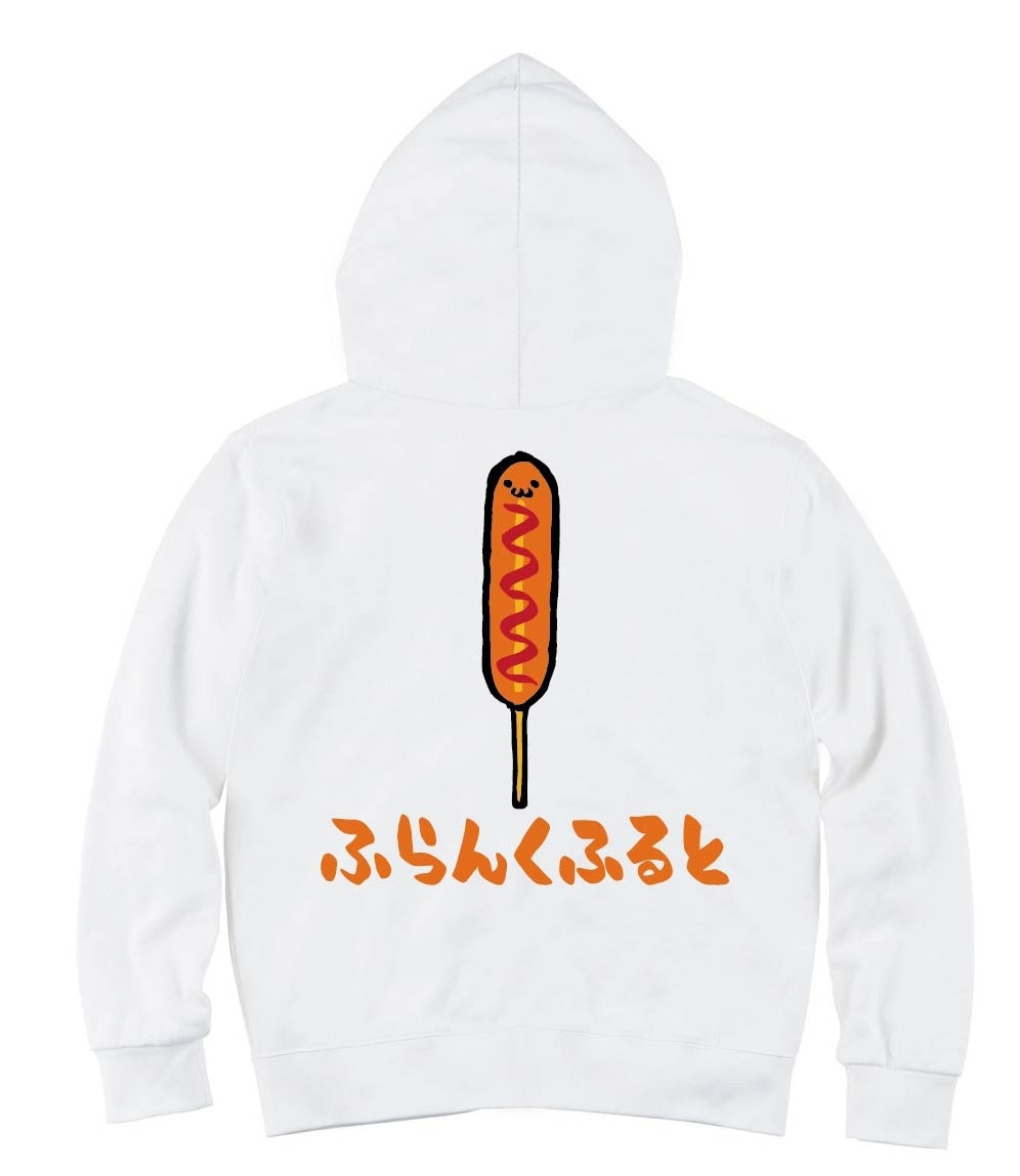 オレボレブラ♥️ぶたさん自転車イラスト付きフルジップパーカー オレボレブラ♥️ぶたさん自転車イラスト付きフルジップパーカー