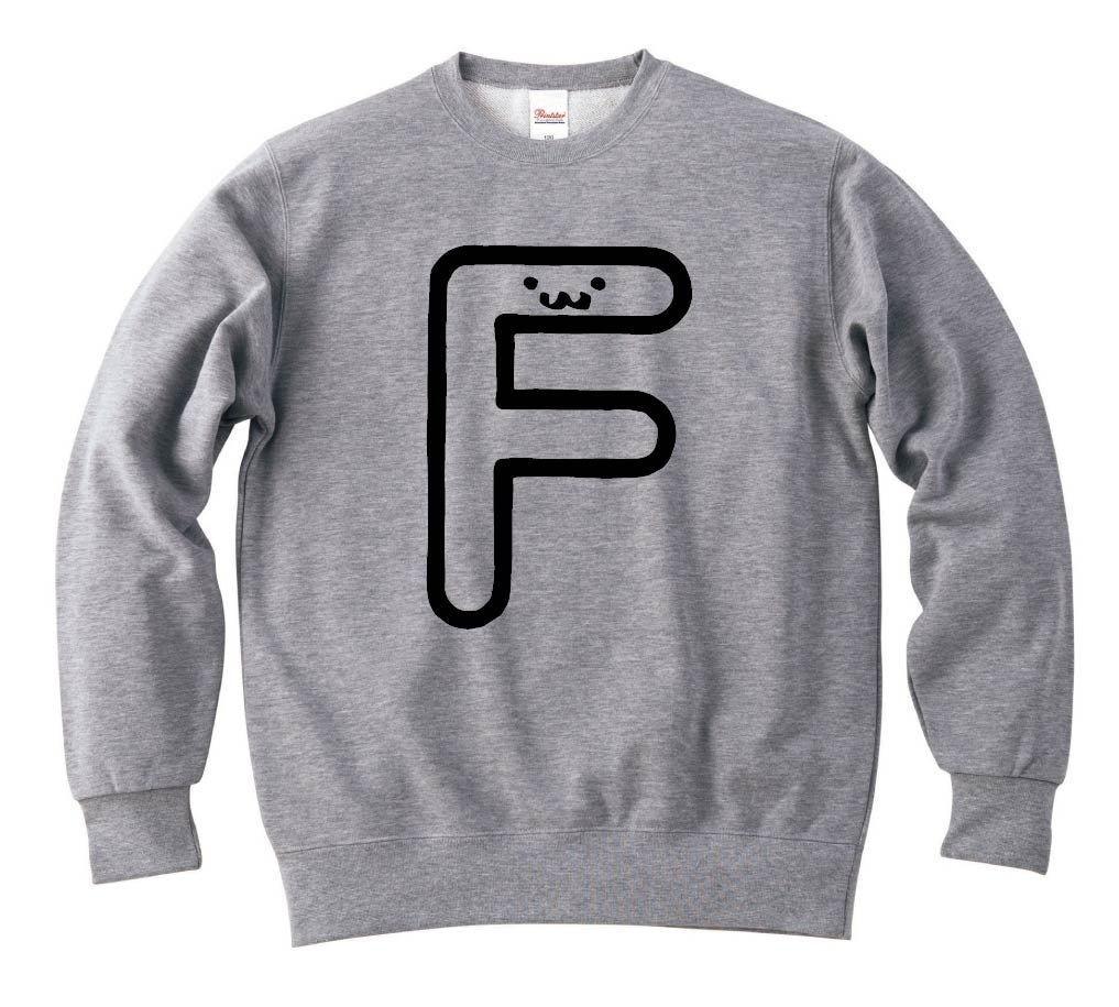 F エフ アルファベット 記号 文字 筆絵 イラスト トレーナー すべての商品 サモエスキー