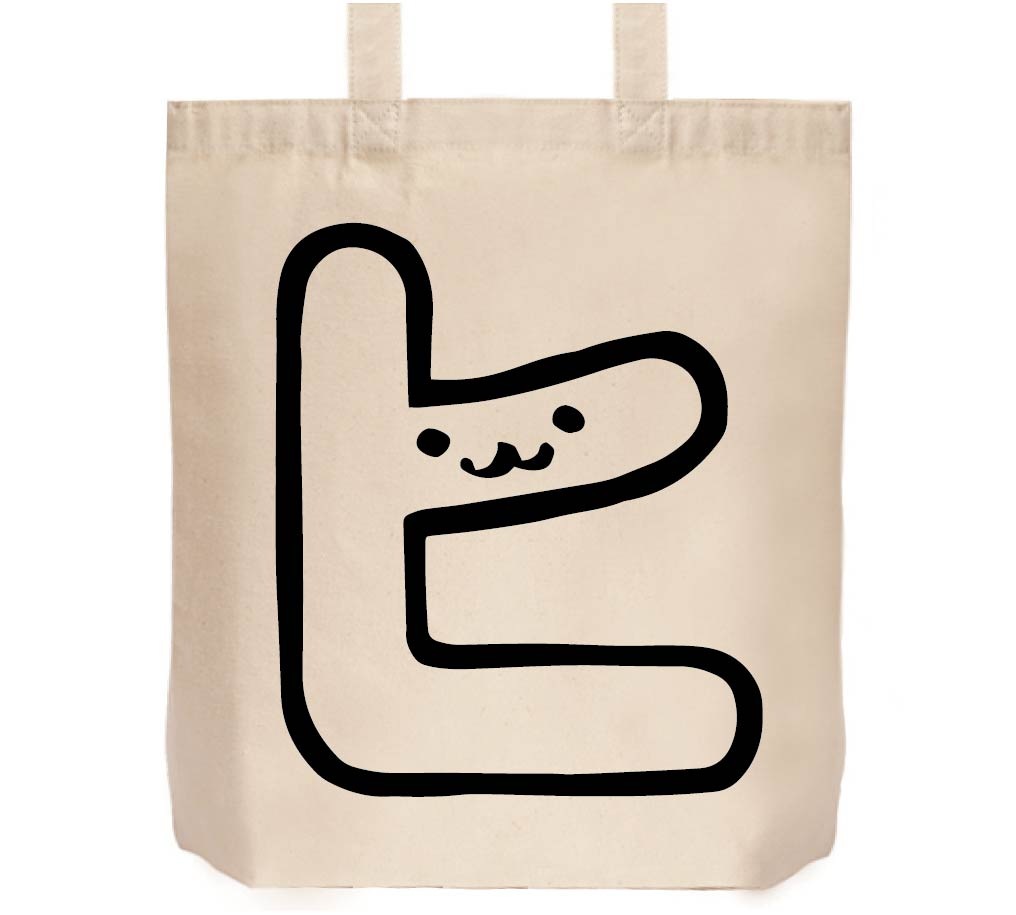 ヒ カタカナ 片仮名 一文字 五十音 筆絵 イラスト トートバッグ カタカナ サモエスキー