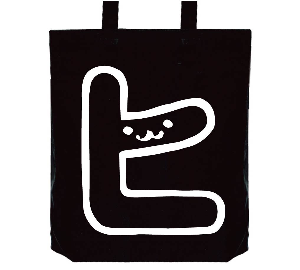 ヒ カタカナ 片仮名 一文字 五十音 筆絵 イラスト トートバッグ カタカナ サモエスキー