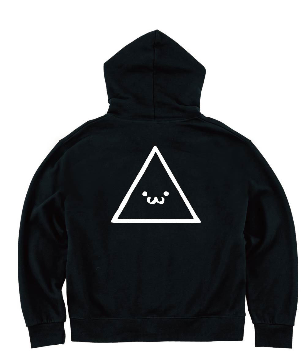 さんかく 三角 印 トライアングル 記号 図形 筆絵 イラスト ジップパーカー 記号 サモエスキー