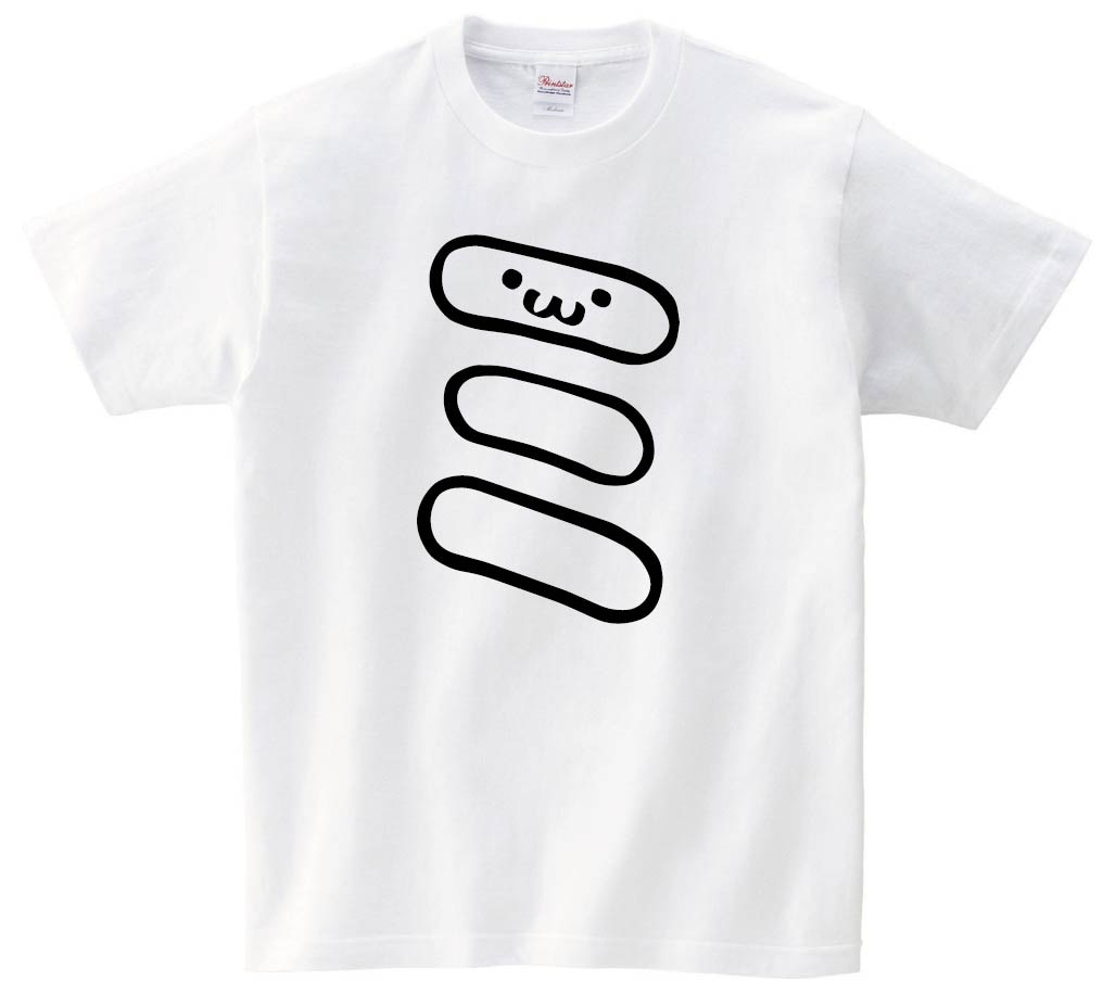 ミ　カタカナ　片仮名　一文字　五十音　筆絵　イラスト　半袖Tシャツ
