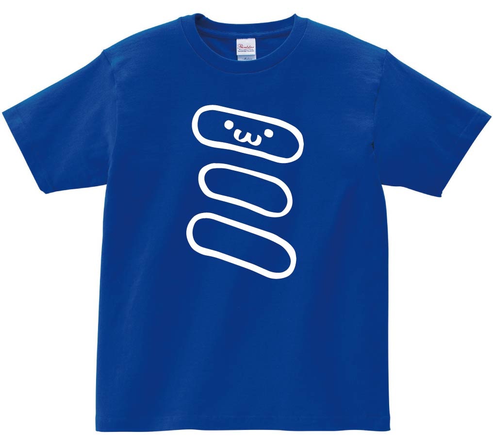 ミ　カタカナ　片仮名　一文字　五十音　筆絵　イラスト　半袖Tシャツ