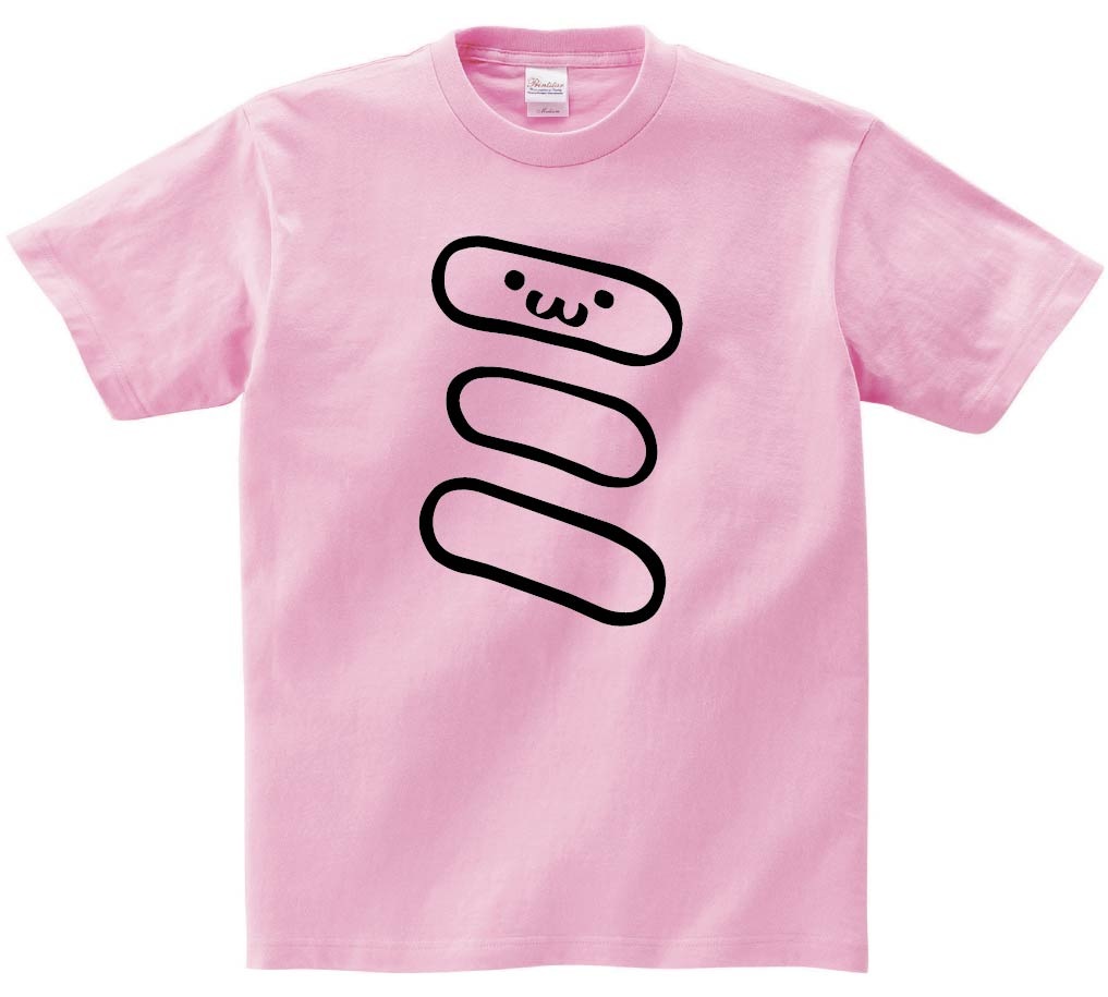 ミ　カタカナ　片仮名　一文字　五十音　筆絵　イラスト　半袖Tシャツ