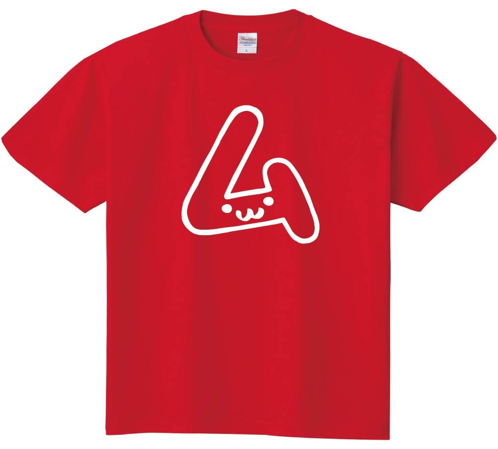 ム　カタカナ　片仮名　一文字　五十音　筆絵　イラスト　半袖Tシャツ