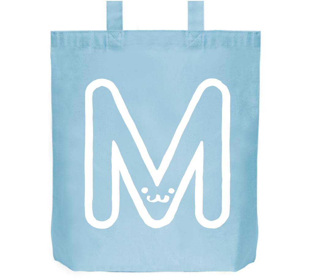 M エム アルファベット 記号 文字 筆絵 イラスト トートバッグ アルファベット サモエスキー M エム アルファベット 記号 文字 筆絵 イラスト トートバッグ アルファベット サモエスキー