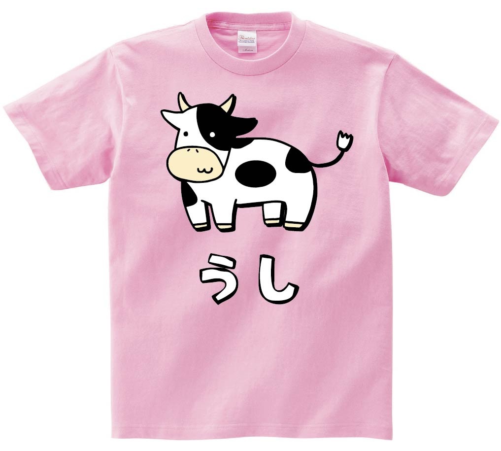 牛イラスト 半袖Tシャツ うし 牛 動物 イラスト 半袖Tシャツ | 干支 | サモエスキー