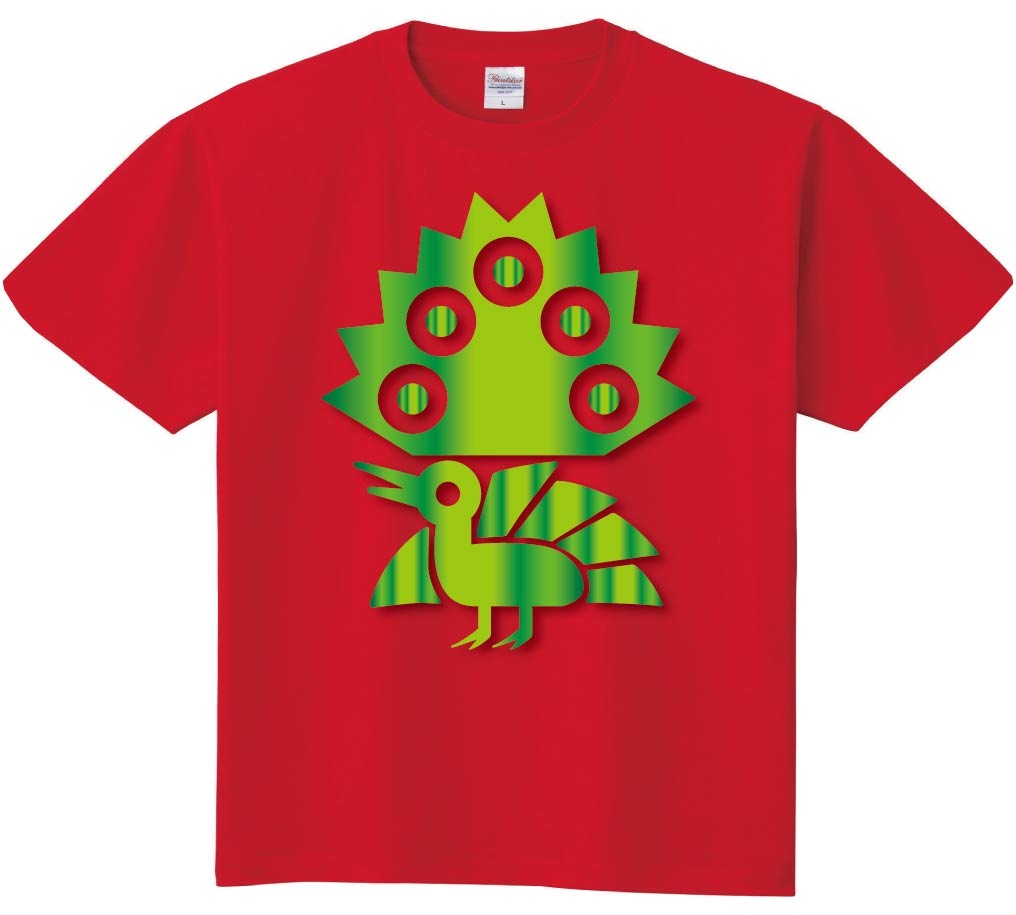 イーソウ 一索　麻雀　グリーン メタリック　半袖Tシャツ