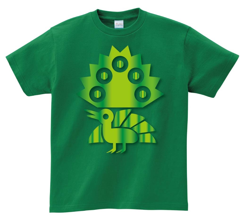 イーソウ 一索　麻雀　グリーン メタリック　半袖Tシャツ