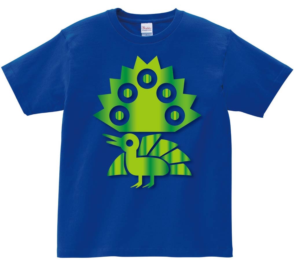 イーソウ 一索　麻雀　グリーン メタリック　半袖Tシャツ