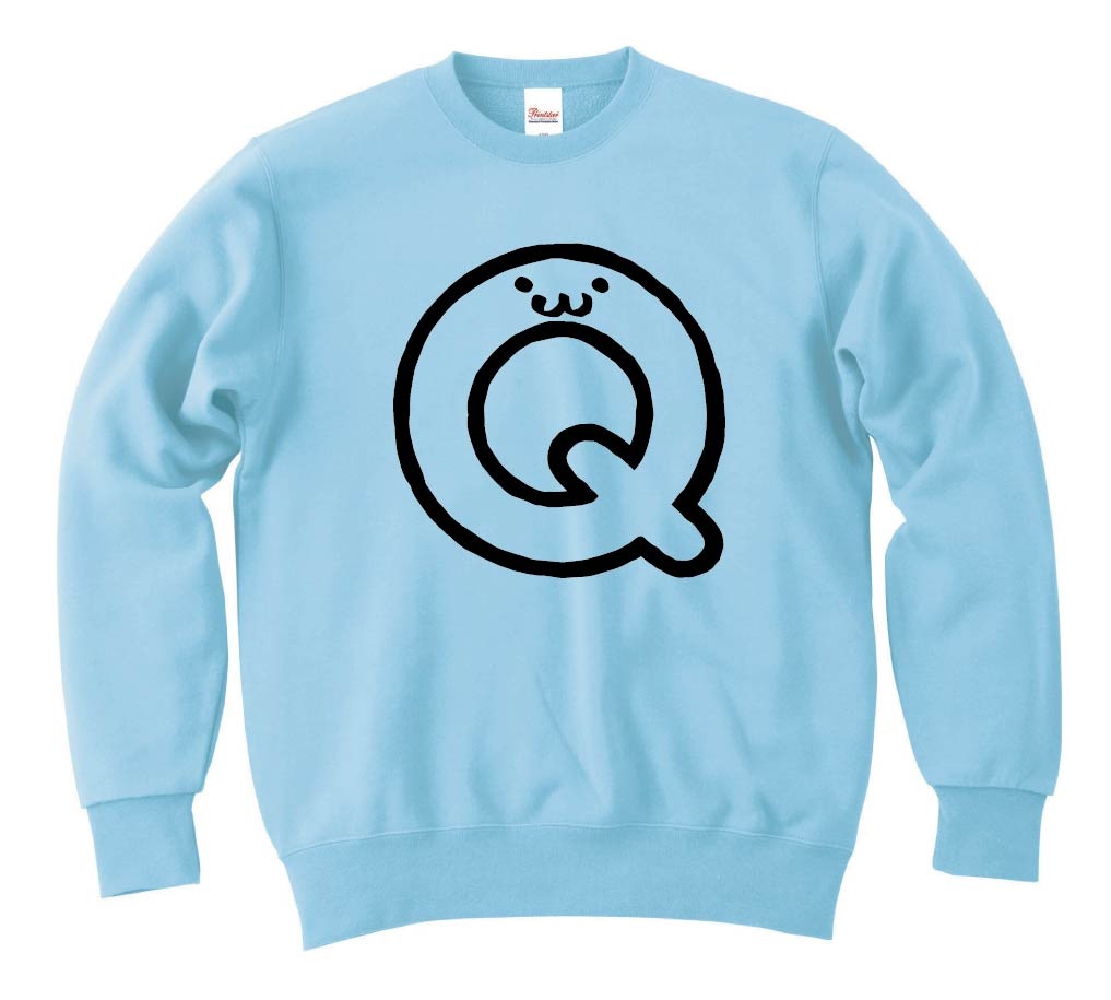 Q キュー アルファベット 記号 文字 筆絵 イラスト トレーナー アルファベット サモエスキー Q キュー アルファベット 記号 文字 筆絵 イラスト トレーナー アルファベット サモエスキー