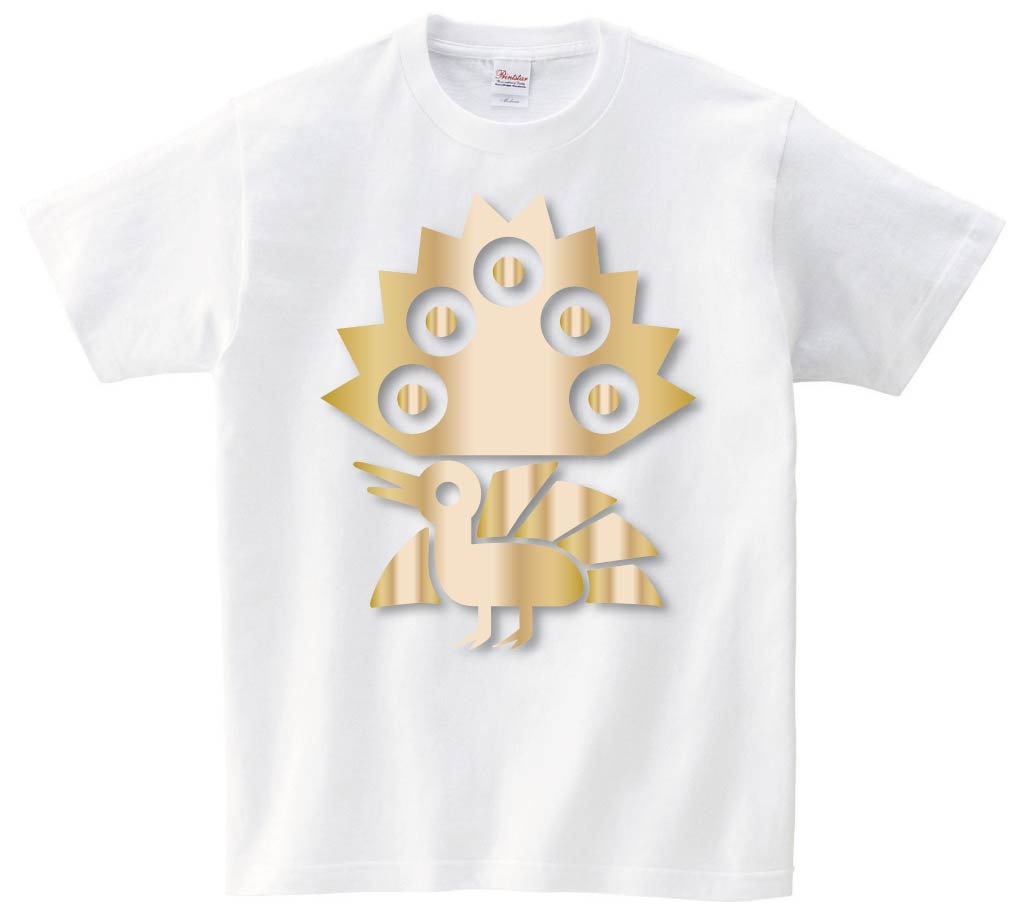 イーソウ 一索　麻雀　ゴールド メタリック　半袖Tシャツ