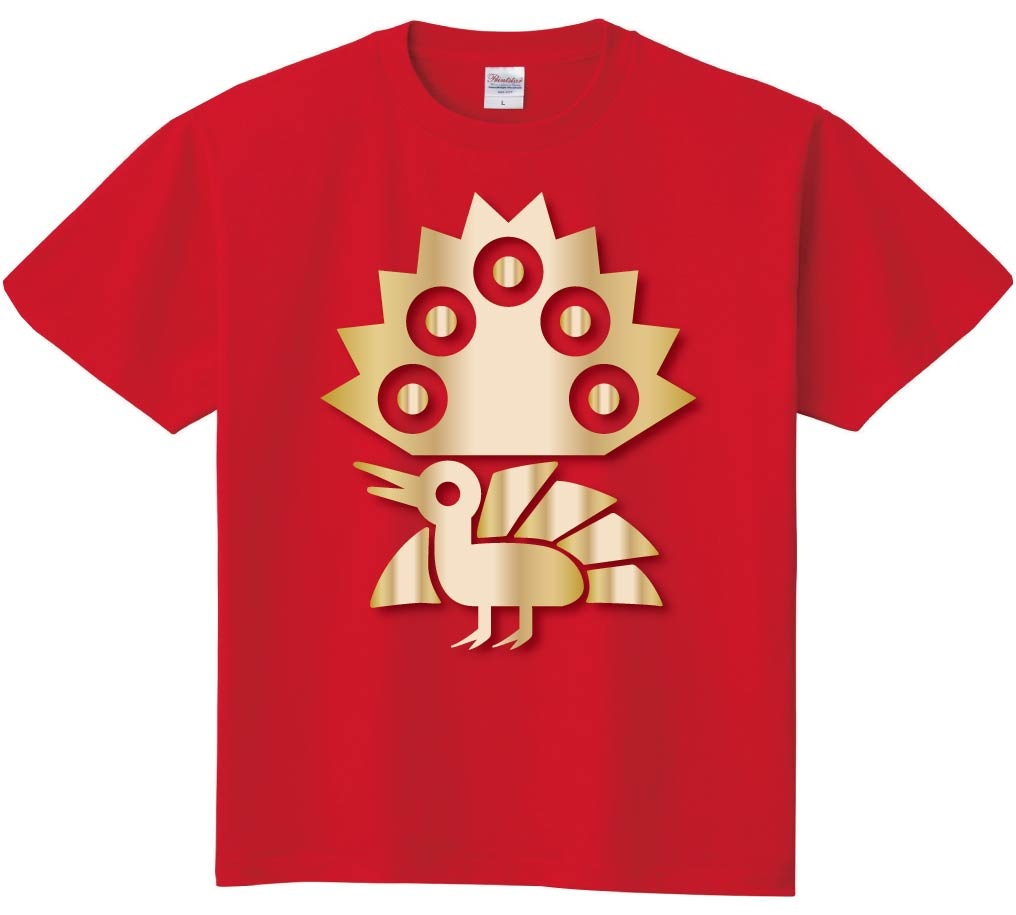 イーソウ 一索　麻雀　ゴールド メタリック　半袖Tシャツ