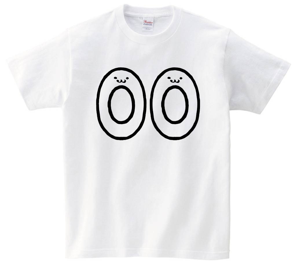 ００ ぜろぜろ 零零 Zero Zero 数字 ナンバー 記号 文字 筆絵 イラスト 半袖tシャツ 数字1 2桁 サモエスキー