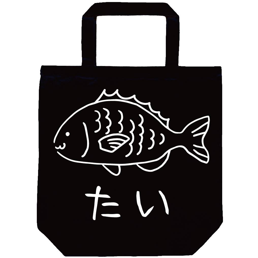 たい 鯛 魚 イラスト トートバッグ 海洋生物 サモエスキー