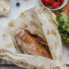 ナッツ ビーズワックスラップ 25x28 ハニービー