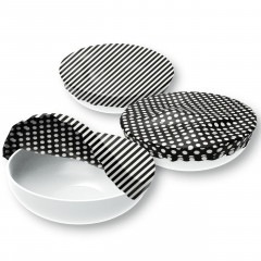 ナッツ ボウルカバー 3点セット ブラック