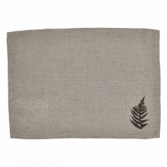 ドロシー・レーネン テーブルセット2P フェルン オリーブ ナチュラルリネン