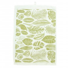 ドロシー・レーネン タオル リーフ レモン ホワイトリネン