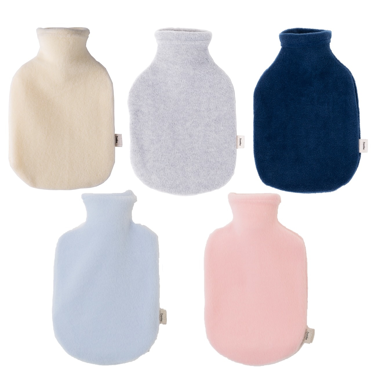 フリースカバー付き湯たんぽセット ダンケ 湯たんぽカバー0.8L フリース クリーム | SANSYU ONLINE SHOP