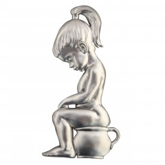 リダー ドアサイン ガール マットクローム