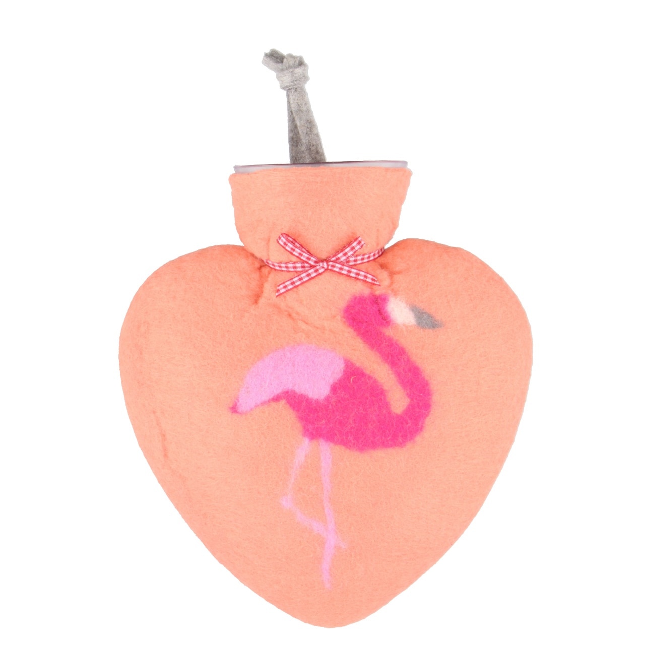 ドロシー・レーネン ハート湯たんぽ0.7L フラミンゴ サーモンピンク