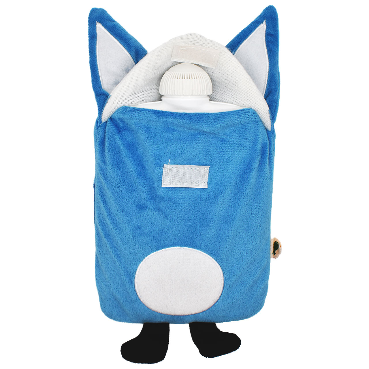 フーゴー・フロッシュ エコジュニア湯たんぽ0.8L きつね ブルー