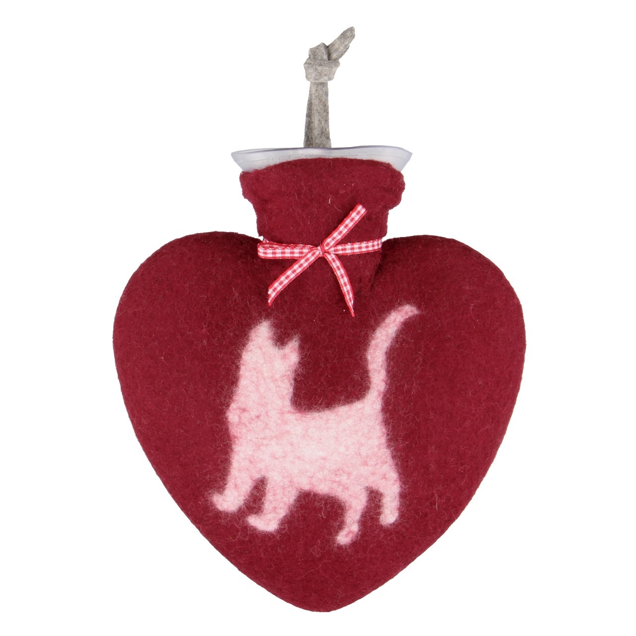 ドロシー・レーネン ハート湯たんぽ0.7L キャット ボルドー