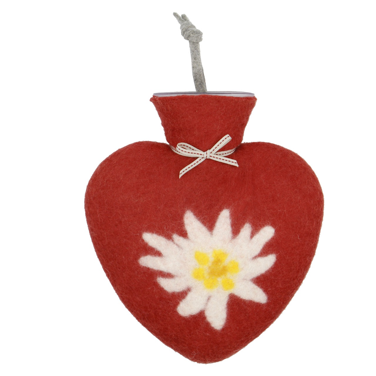 ドロシー・レーネン ハート湯たんぽ0.7L エーデルワイス レッド