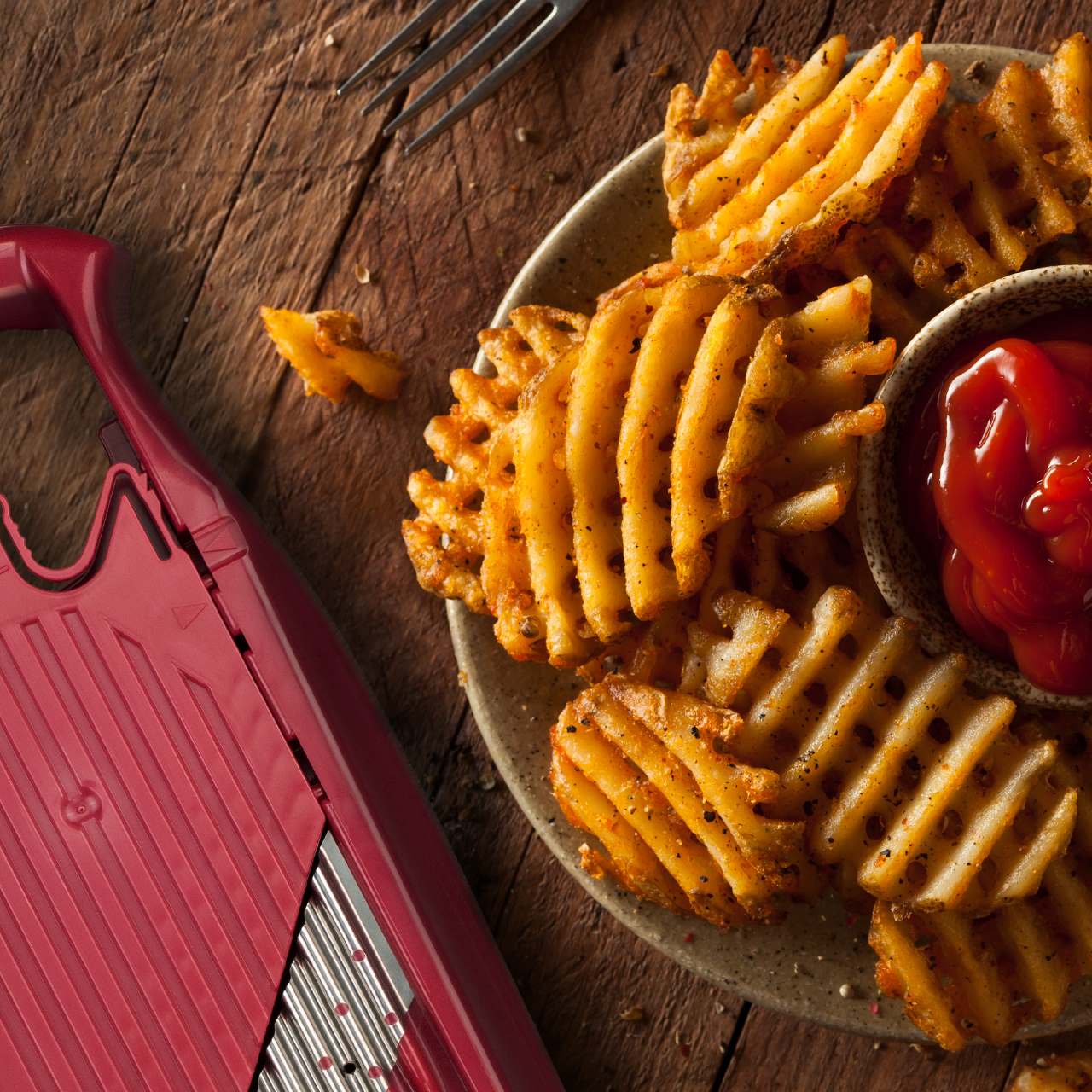 ベルナー パワーラインスライサー ウェーブワッフル レッド