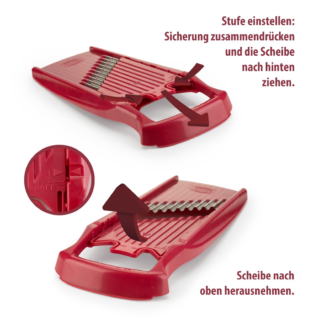 ベルナー パワーラインスライサー ウェーブワッフル レッド