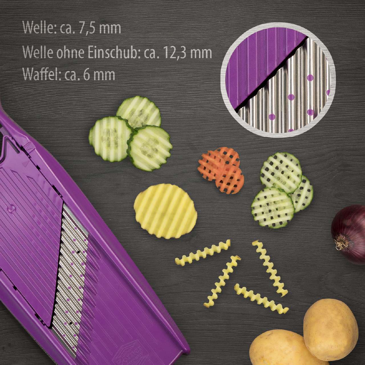 ベルナー パワーラインスライサー ウェーブワッフル パープル